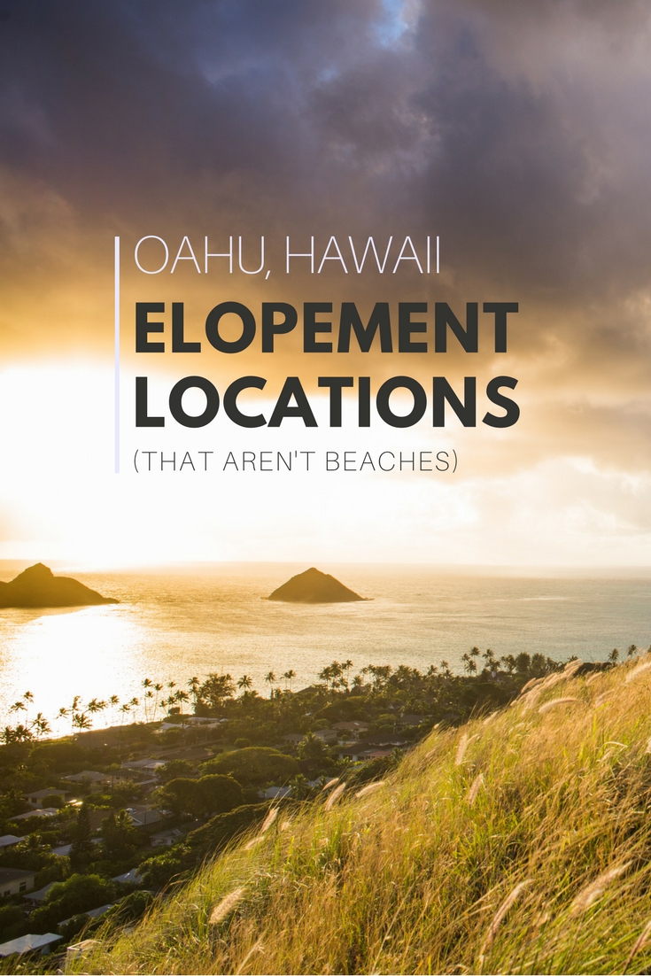  Hawaii is so much more than pristine beaches - use one of these 5 hiking trails for your elopement location! Watch the sun rise over the Mokulua Islands from the pillbox trail, or have your wedding ceremony next to the famous Manoa Falls. Or check out the off-the-beaten-path Judd Trail and its beautiful forests and cascades.  